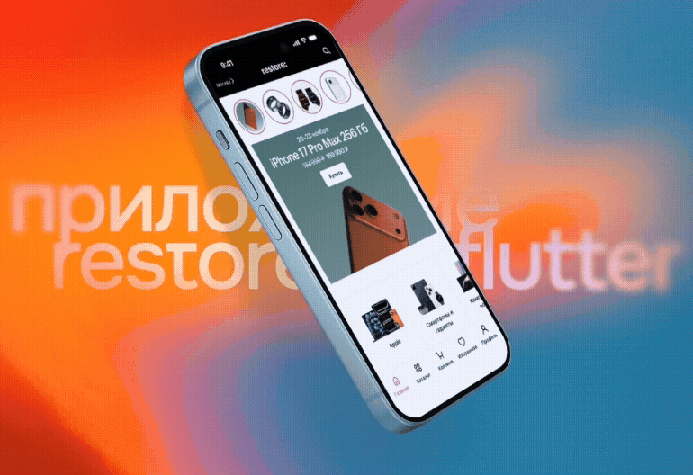 Создание кроссплатформенного приложения restore: на Flutter, .gif